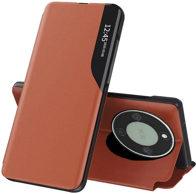 Hoesje geschikt voor HONOR Magic8 Lite - Techsuit eFold Book Case - Oranje