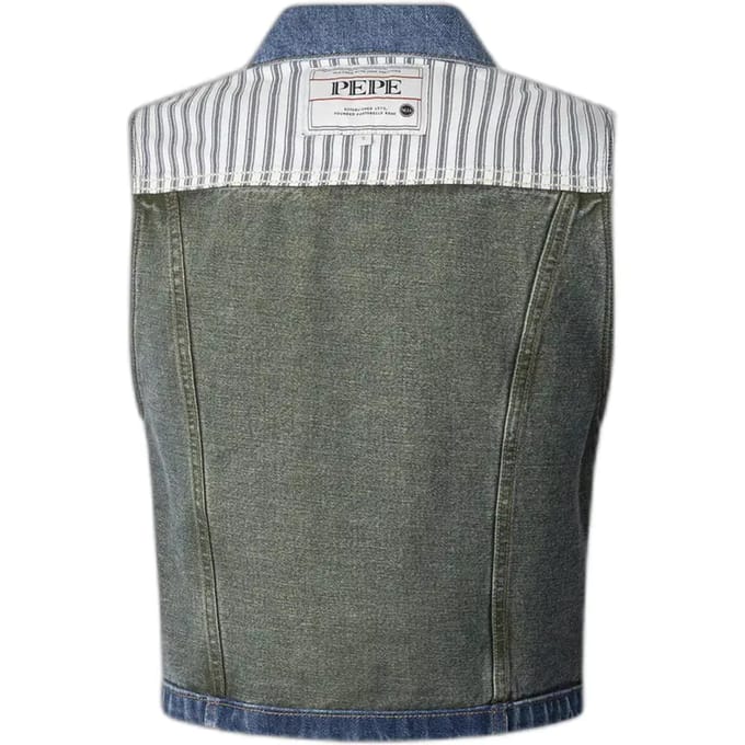 Dames gilet van denim Pepe Jeans W11 Rever