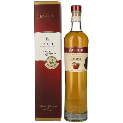 Roner Caldiff Privat Apfelbrand 43% Vol. 0,5l in geschenkverpakking