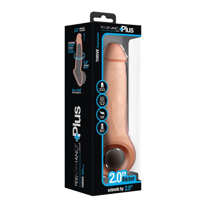Blush Performance plus Thrive 2.5 inch siliconen Penis Xtender Penisvergroter - beige