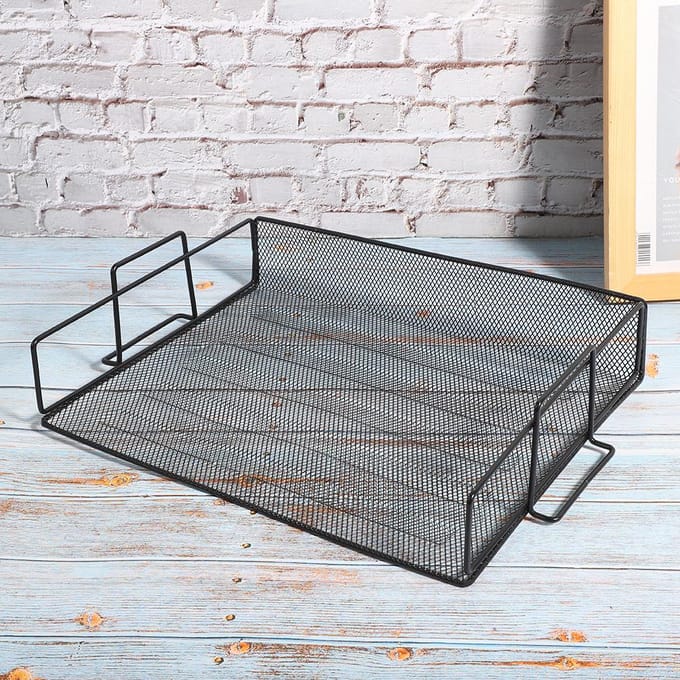 Bestand Documentenbak Meerlaags Desktop Opberg Organizer Mand Horizontaal Brievenrek gray