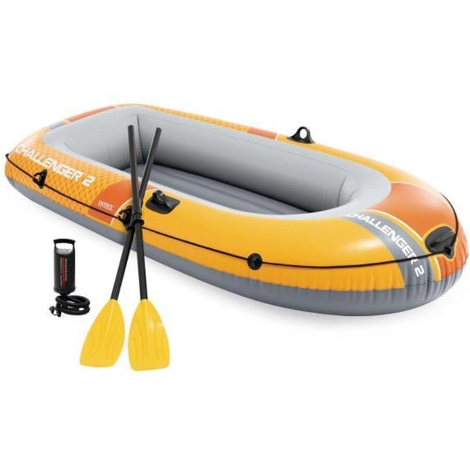 Intex Challenger 2 opblaasboot - 236 x 114 x 41 cm - Inclusief peddels en pomp