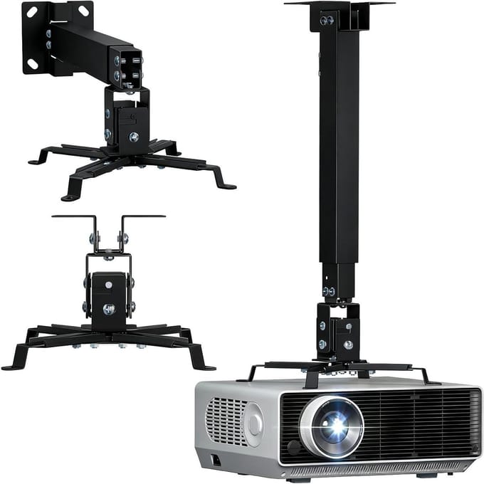 Projector Ophanging - Projector Beugel - Projector Monteren - Universele Verstelbaarheid - 20 kg - Zwart