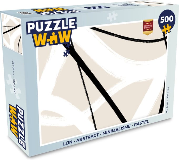 Puzzel Lijn - Abstract - Minimalisme - Pastel - Legpuzzel - Puzzel 500 stukjes