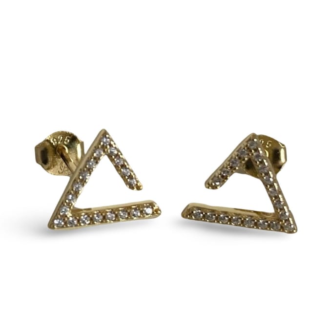 Oorsteker triangel/1.1x1.1cm/goldplated