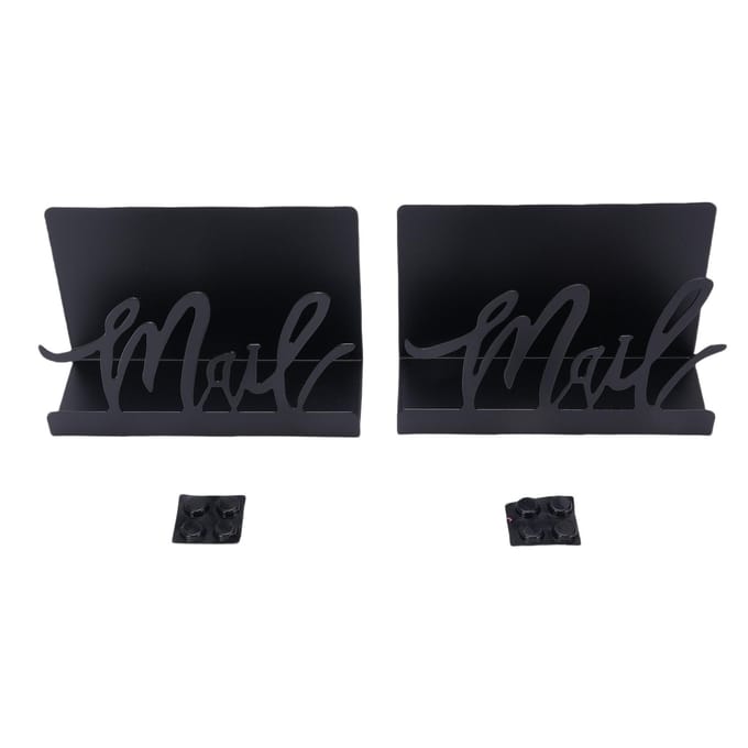 Post Aanrecht Houder Antislip Basis Stijlvolle Metalen Bureau Post Organizer voor Brief Envelop black