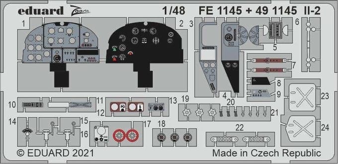 Eduard Modelbouwdecoratie - 491145 Accessoires for Il-2 - Photo-etch