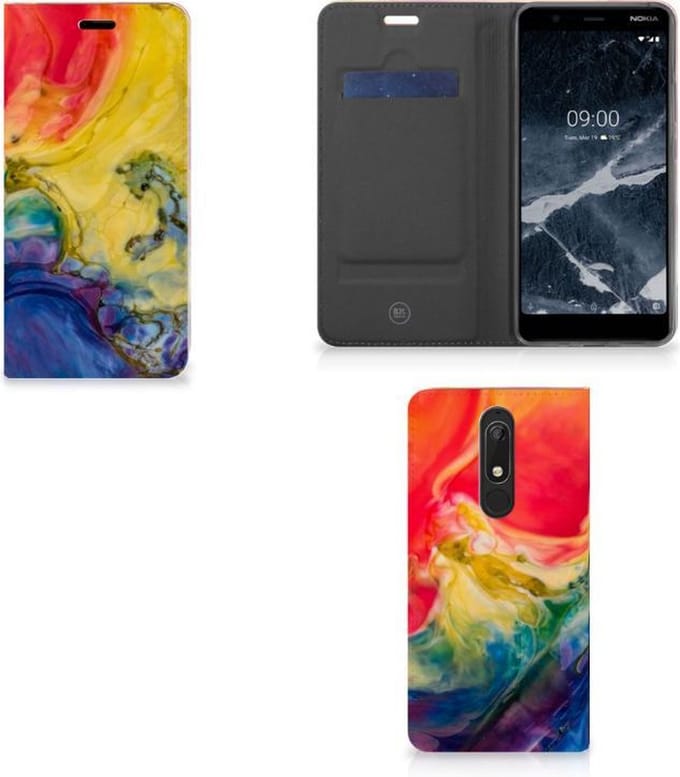Bookcase Nokia 5.1 (2018) Watercolor Dark