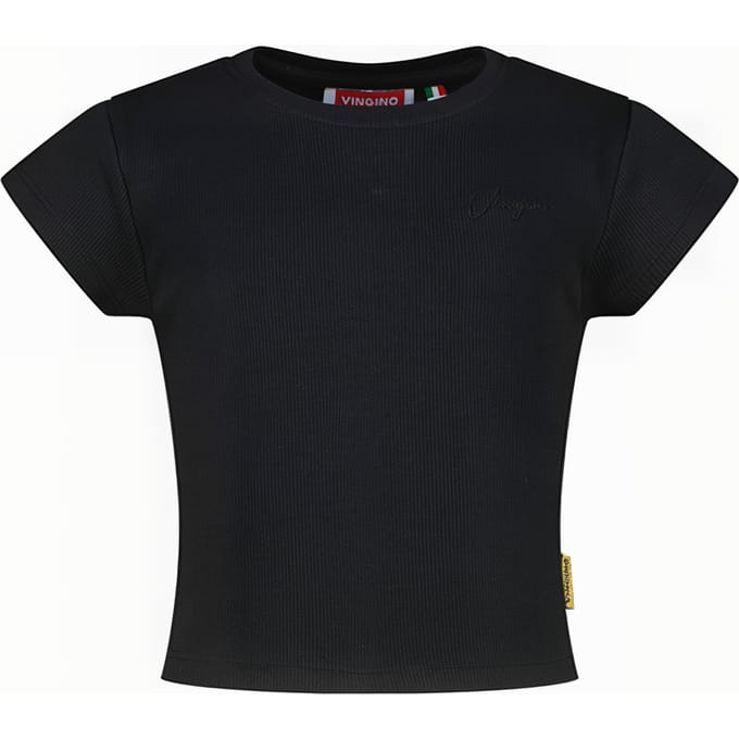 Vingino Jasmina Deep Black Maat: 8 | T-Shirts Outlet | Unisex | Zwart