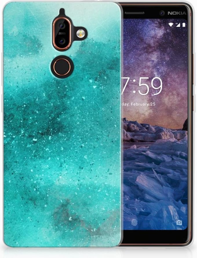 Hoesje maken Nokia 7 Plus Painting Blue