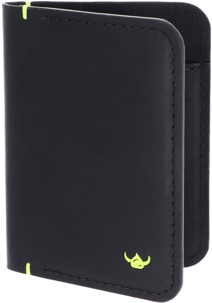 Golden Head Leren kaarthoes Neon RFID Protect Kartenetui 4456 Schwarz zwart