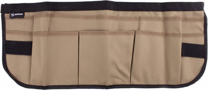 Benson Gereedschapschort Kort - Canvas - 13 Vaks - 58 x 24 cm - Bruin