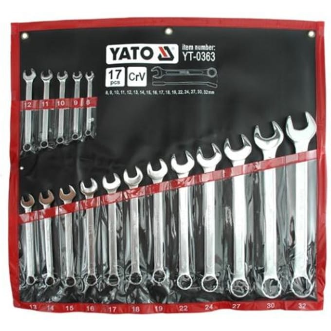 Yato YT-0363 - Ringsteeksleutelset - 17 Delig - 8-32 mm - Satijn