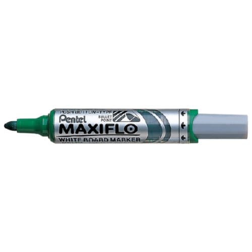 Whiteboardmarker Pentel MWL5M Maxiflo rond 3mm groen