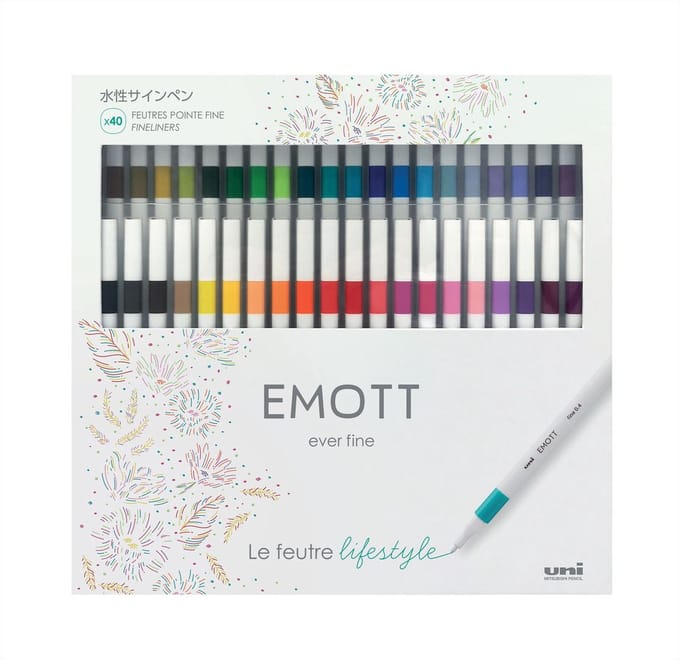 Uni-ball Emott - Mitsubishi Pencil - Fineliners Set 40 stuks