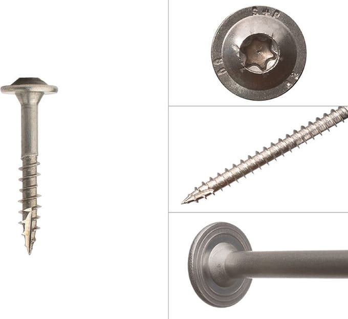 Wovar Tellerkopschroeven RVS A2 6.0 x 40 mm Torx | Doos 100 Stuks