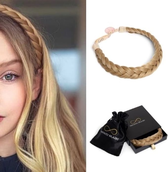 Infinity Braids - Lizzy Regular Braid - Haarband - Haarband Dames - Haarbanden - Haarband meisje - Lizzy Honey Blossom