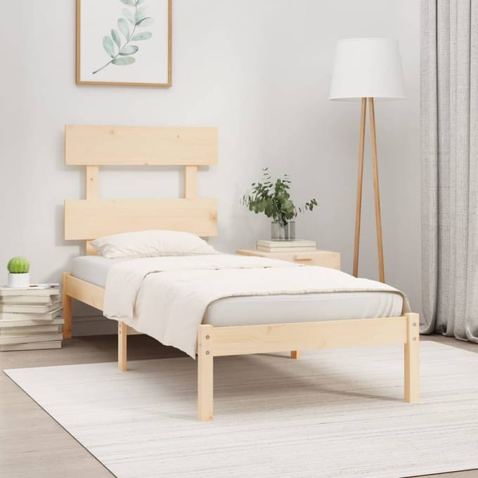 vidaXL - Bedframe - massief - hout - 75x190 - cm