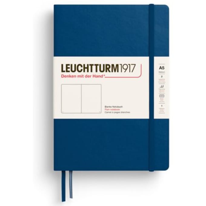 Leuchtturm notitieboek indigo blanco medium hardcover a5 145x210mm