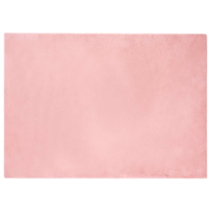 vidaXL - Antislip - vloerkleed - van - imitatie - konijnenbont - OLITE - Roze