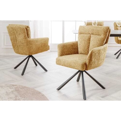 Moderne draaibare stoel geel
