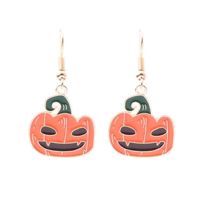 Halloween Oorbellen - Oorhangers - Pompoen - 1 paar