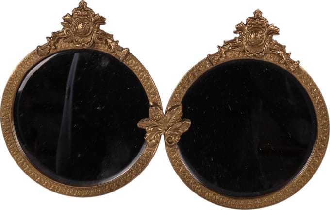 Baroque - Spiegel - Spiegel koper 27,5 cm - 16x27.5x5 - Brass