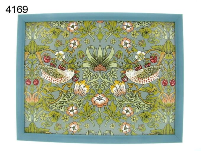 Lesser & Pavey Schootkussen William Morris Strawberry Thief - 39,5 x 29,5 cm - stevig blad