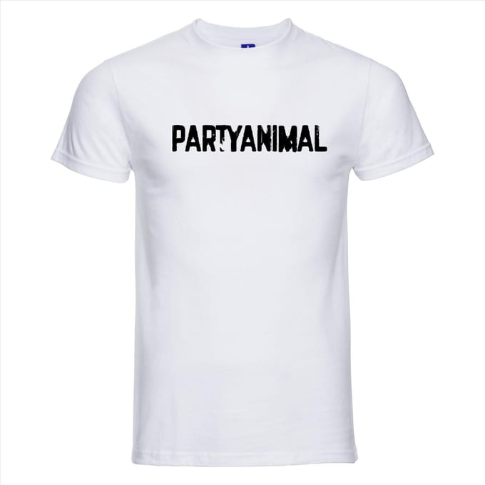 T-shirt Partyanimal | Festival | wit | Maat M