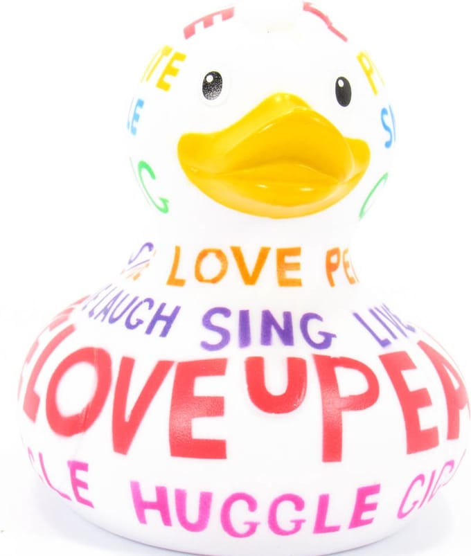 BudDuck Luxury Badeendje - Positive Poem Duck - Badspeelgoed