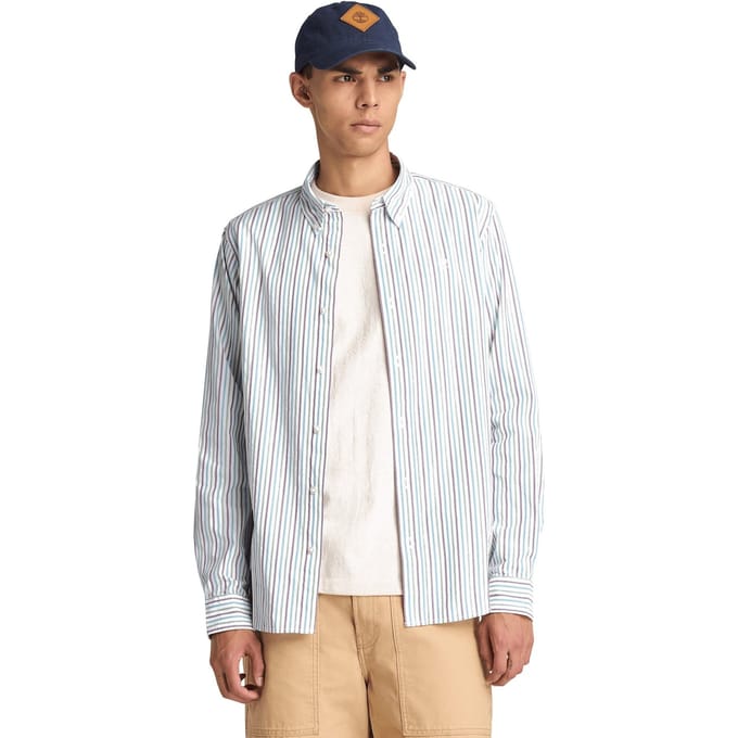 Timberland Striped Shirt White Yd Maat: S | Casual Overhemden Outlet | Heren | Wit