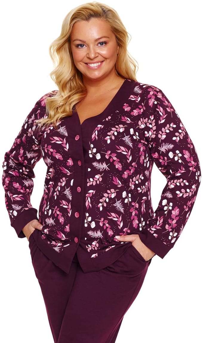 Doctor Nap Dames Pyjama Plus Size Burgundy PB.7320 44 / XXL