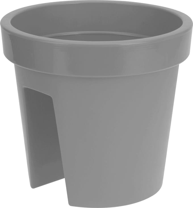 Plantenpot voor relingen Plastiken Grijs Polypropyleen (Ø 28 cm)
