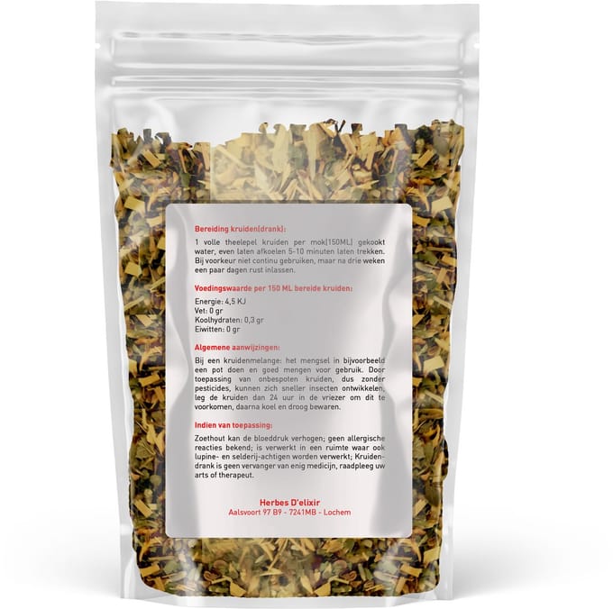 Herbes D'elixir Bloeddruk Kruiden – Kruidenthee – Losse Thee – 100 Gram – Natuurlijke Ondersteuning