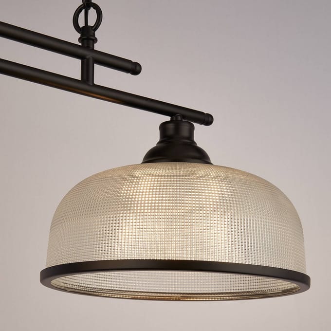 Searchlight Hanglamp Bistro 2-lamps, zwart