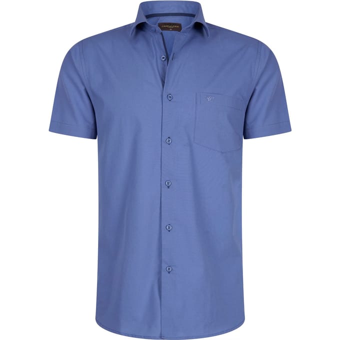 Cappuccino Italia - Heren Overhemden Palermo - Blauw - Maat XL