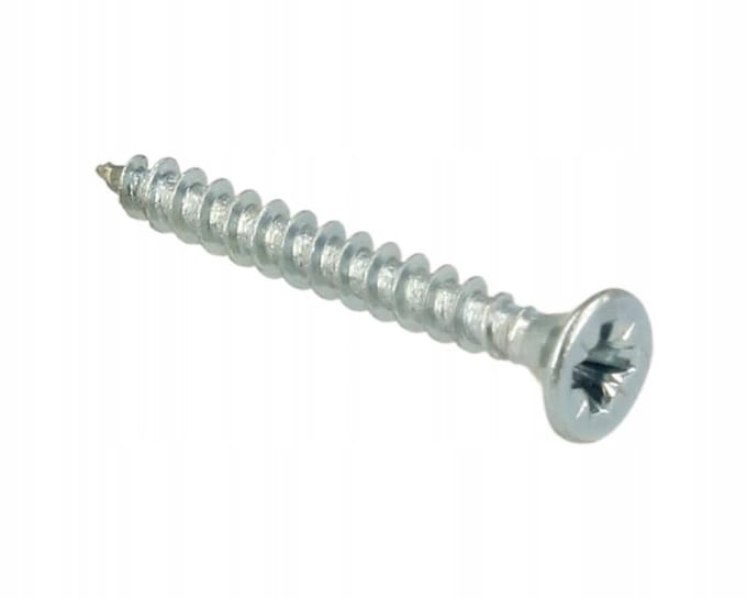Geharde Witte Verzinkte Schroef voor Hout 3,5x30mm (0,1kg)