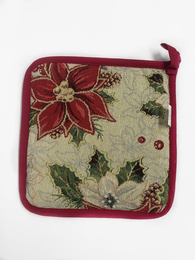 Pannenlap -Luxe gobelinstof - Kerst - Kemi - Kerstroos