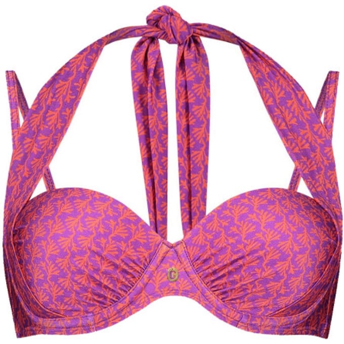 Ten Cate multiway bikini top coral voor Dames | Maat 40D (80D)