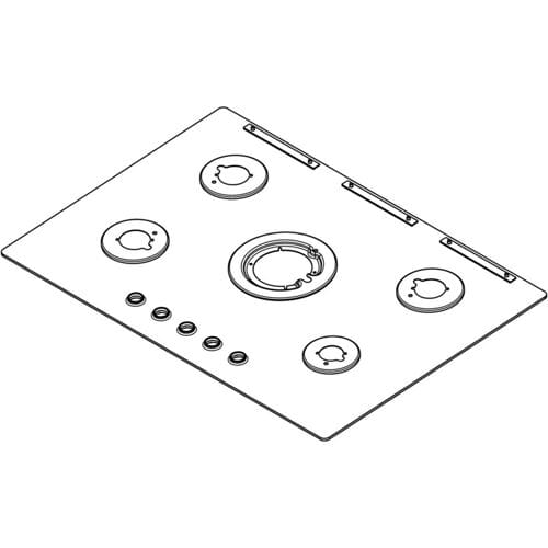 AEG bovenblad, zwart, AEG, 740x510mm 140044528010