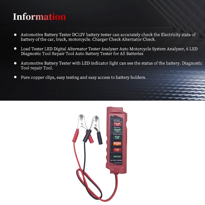 Testeur de batterie de voiture BT-890, dispositif d'inspection de batterie de détection de moteur Automobile pour une utilisation complète multicolore