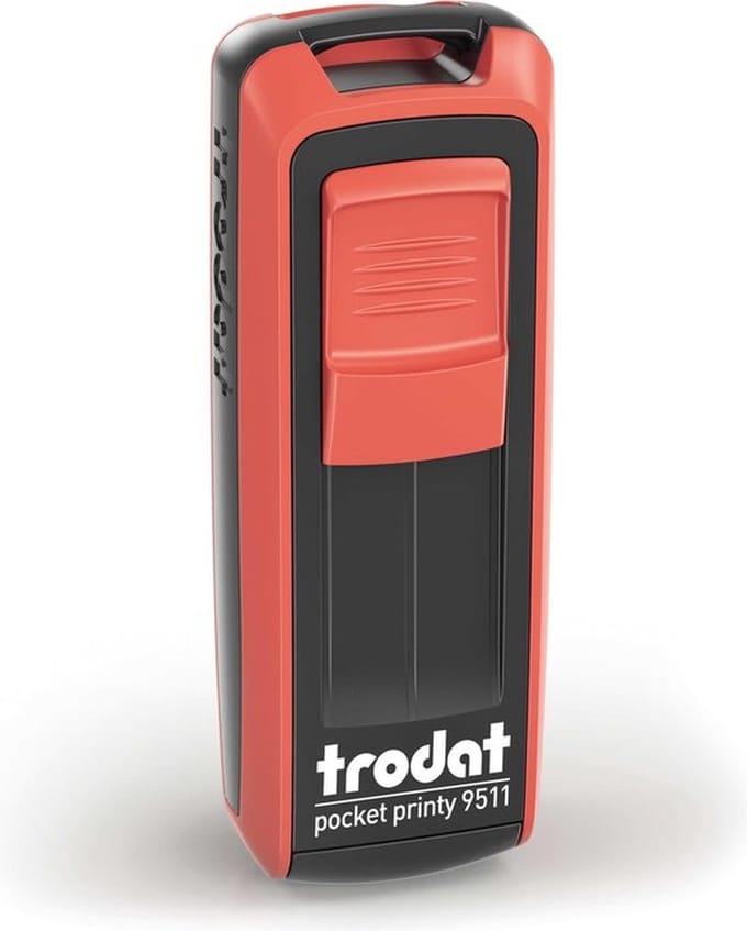 Trodat Pocket printy 9511 rood/zwart montuur