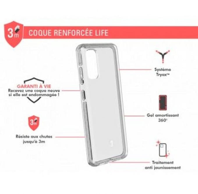 Force Case, Hoesje geschikt voor Samsung Galaxy S20 - LIFE Versterkt, Transparant