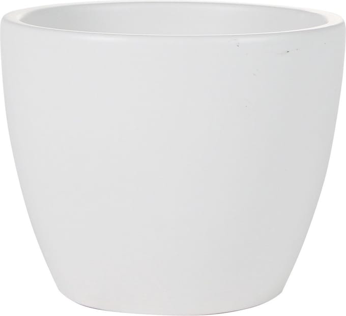Ter Steege Bloempot - wit - glans - Scandinavisch - 13 x 11 cm - plantenpot