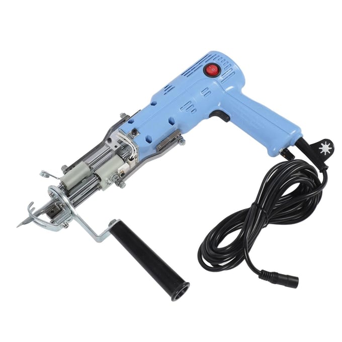 Kit de démarrage tufting Boucle coupée 2 en 1 Hauteur de poil réglable 200W Faible bruit Outil de tufting pour tapis pour US Plug gray