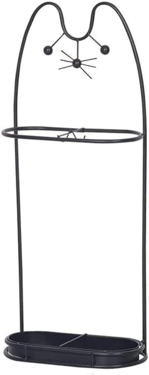 Parapluhouder - Paraplustandaard - Entree Organiseren - Stalen Constructie - 30x16x70 cm - Zwart