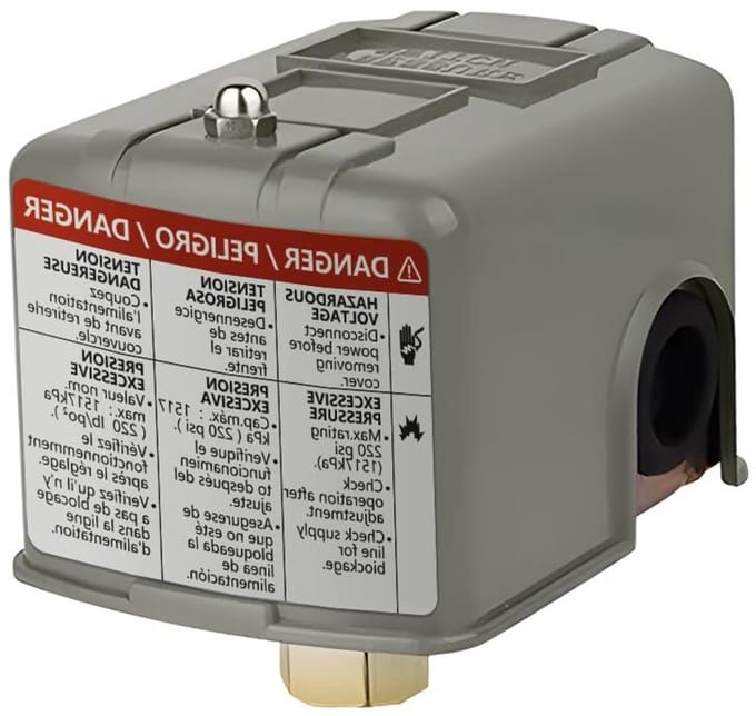 Waterdrukschakelaar - Pomp regelaar - Automatische waterregeling - Verstelbaar verschil - 30-50 psi - Messing