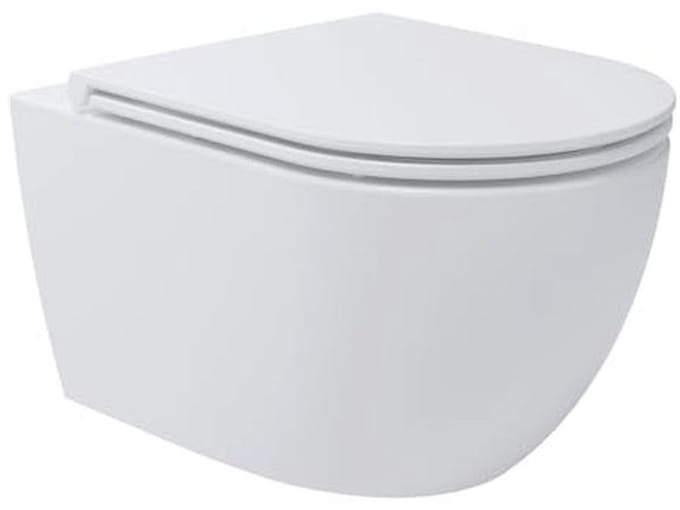 Hangtoilet zonder spoelrand met Tornado-spoeling en SoftClose WC-bril