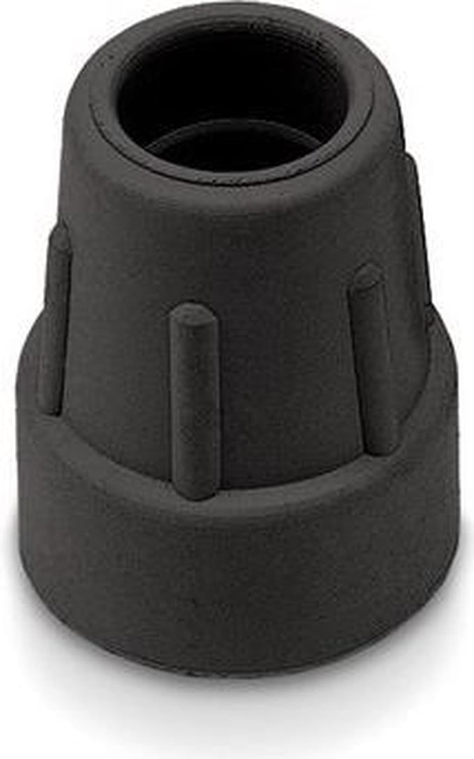 Dop wandelstok 19 mm Zwart - 2 stuks