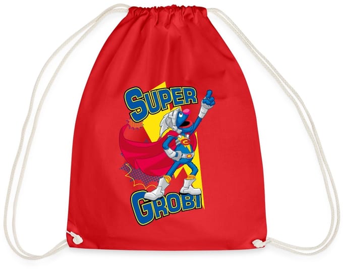 Sesamstraat Super Grobi Superheld Gymtas